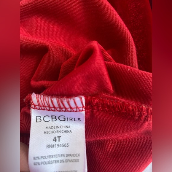 BCBGirls Red Velvet Holiday Tunic Size 4T - Picture 10 of 11